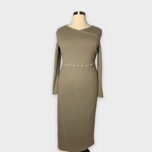 Eddie Bauer Large Tan Long Sleeve Dress